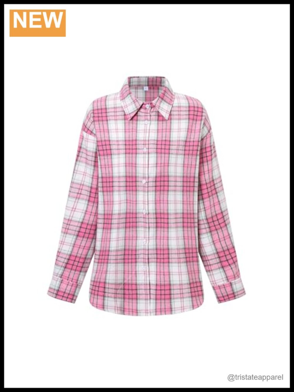 Women's Oversized Flannel Cotton Button Down Shirt